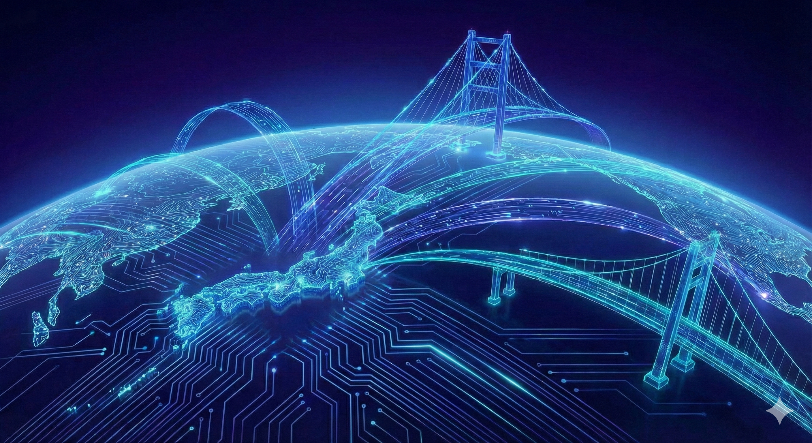 Digital network connecting Japan and the world